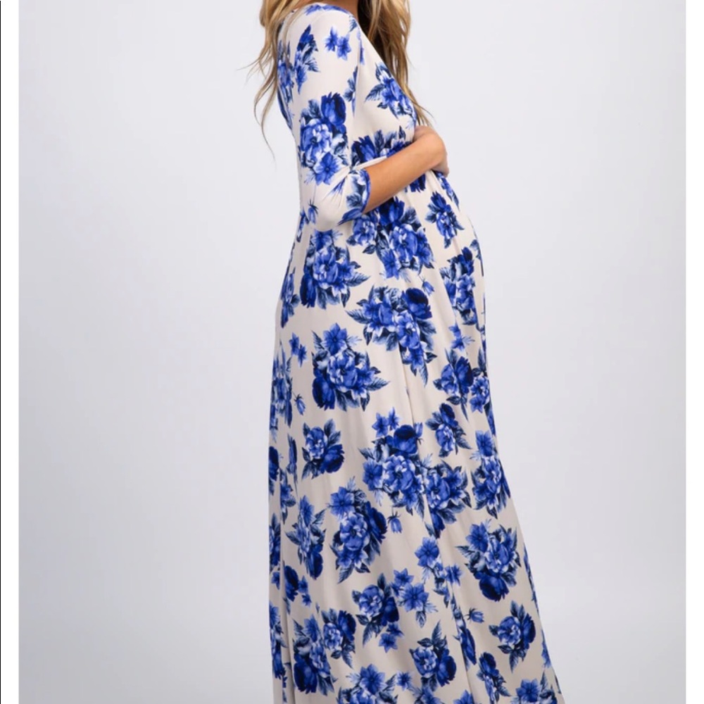 Worn once for shower, beautiful pink blush maternity maxi!